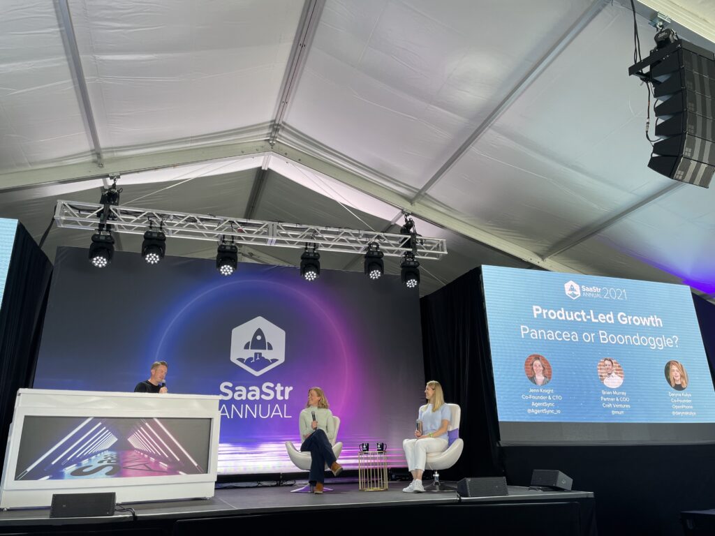 Main stage at SaaStr Annual Conference 2021