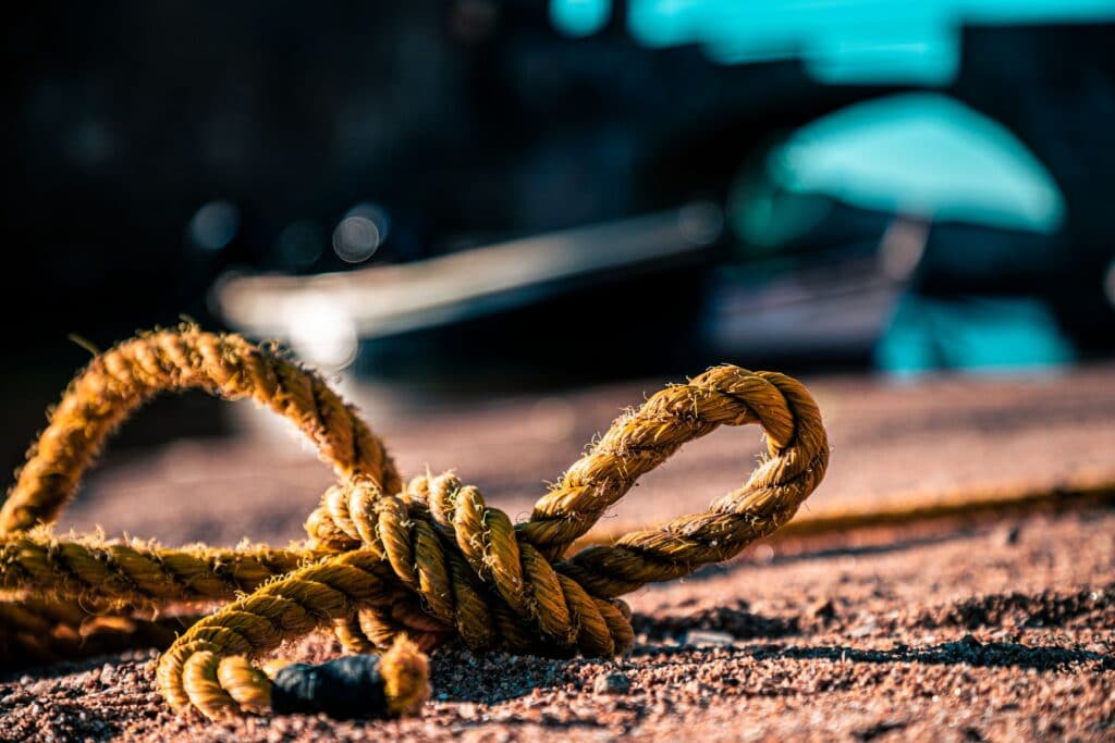 Rope tied into knots