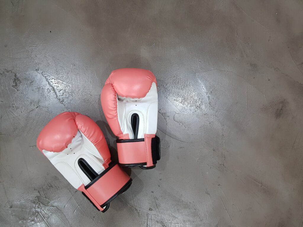 A pair of boxing gloves