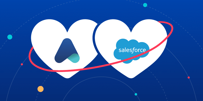 AgentSync loves Salesforce. You know because there are hearts around both companies' logos.