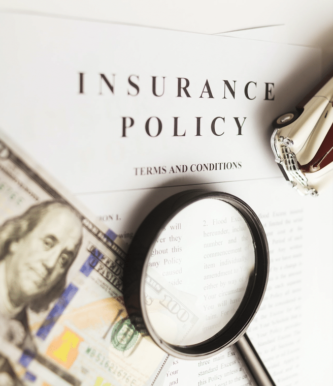 Image of an insurance policy terms and conditions.