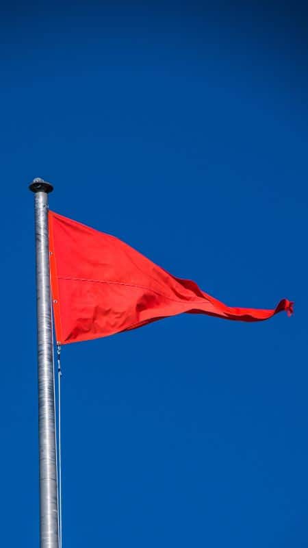 Red flag in the breeze